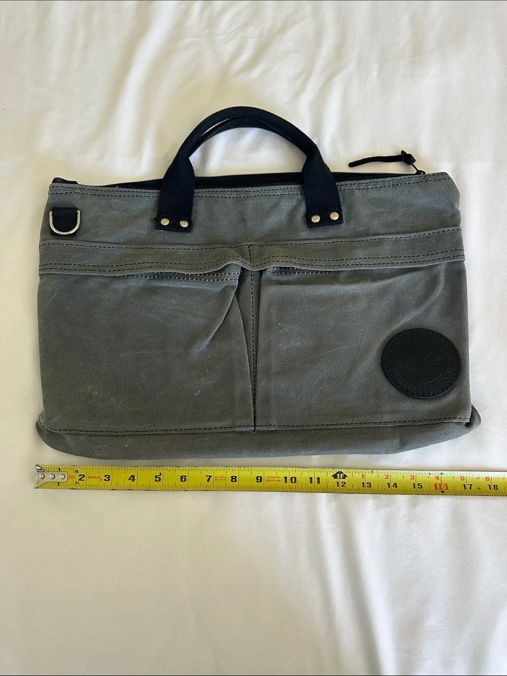 Duluth Pack City Briefcase in Gray with Black Handles